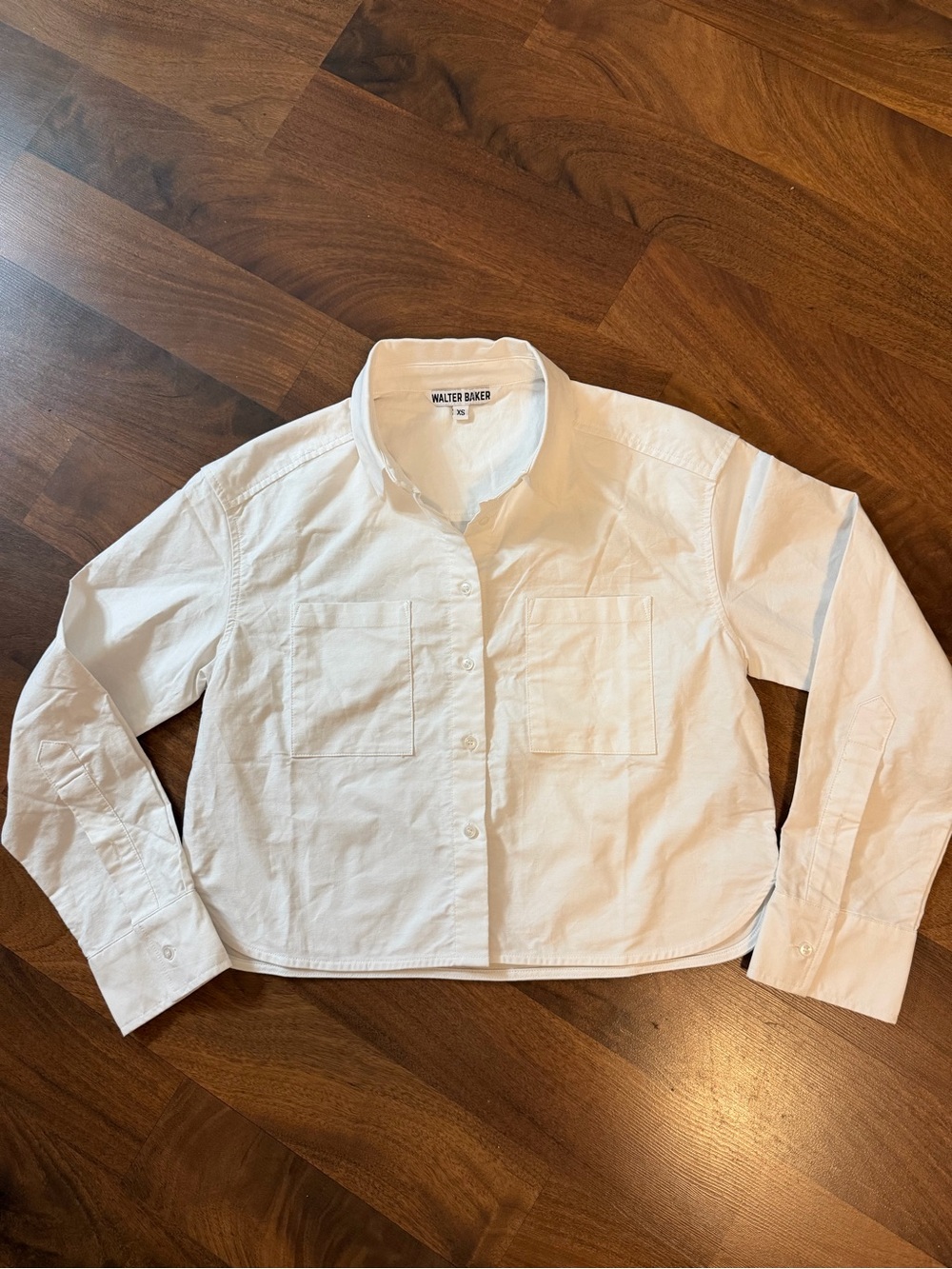 Walter Baker White Casual Button-Down Shirt